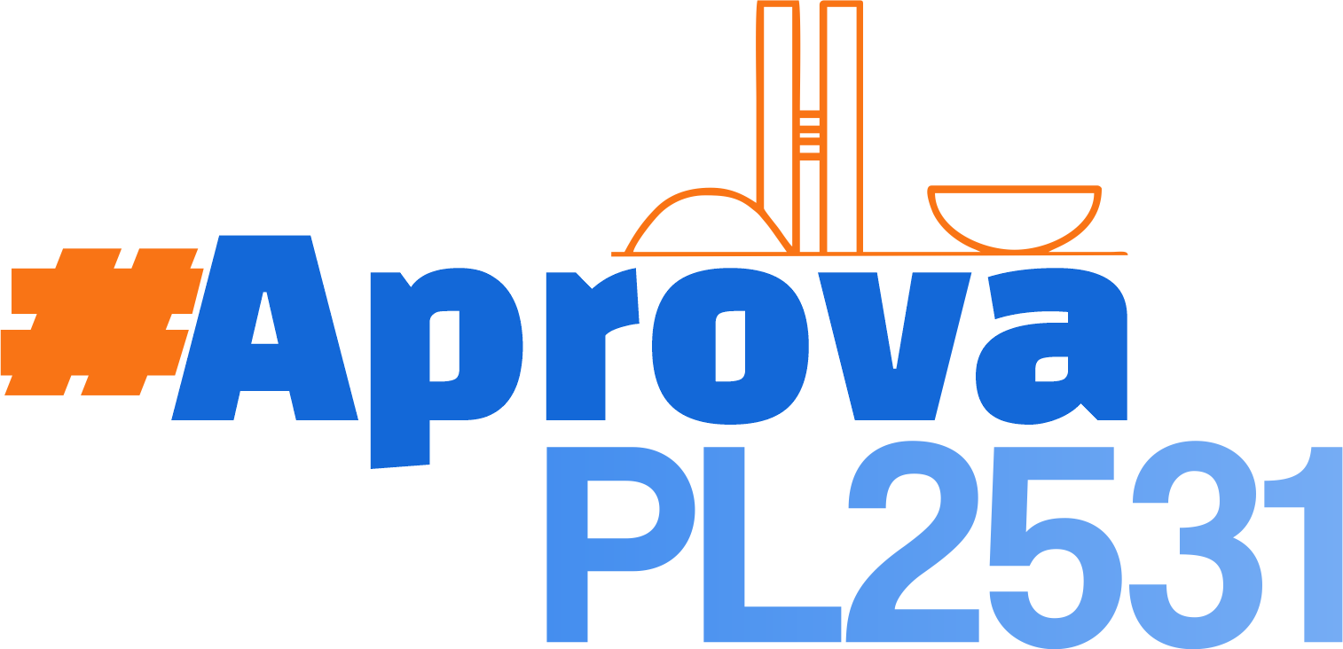 Logo da campanha Aprova PL 2531